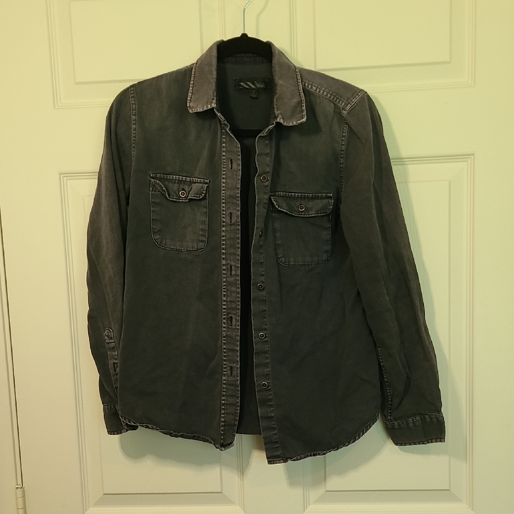 Vans Gray Lightweight Shirt Jacket Size Small